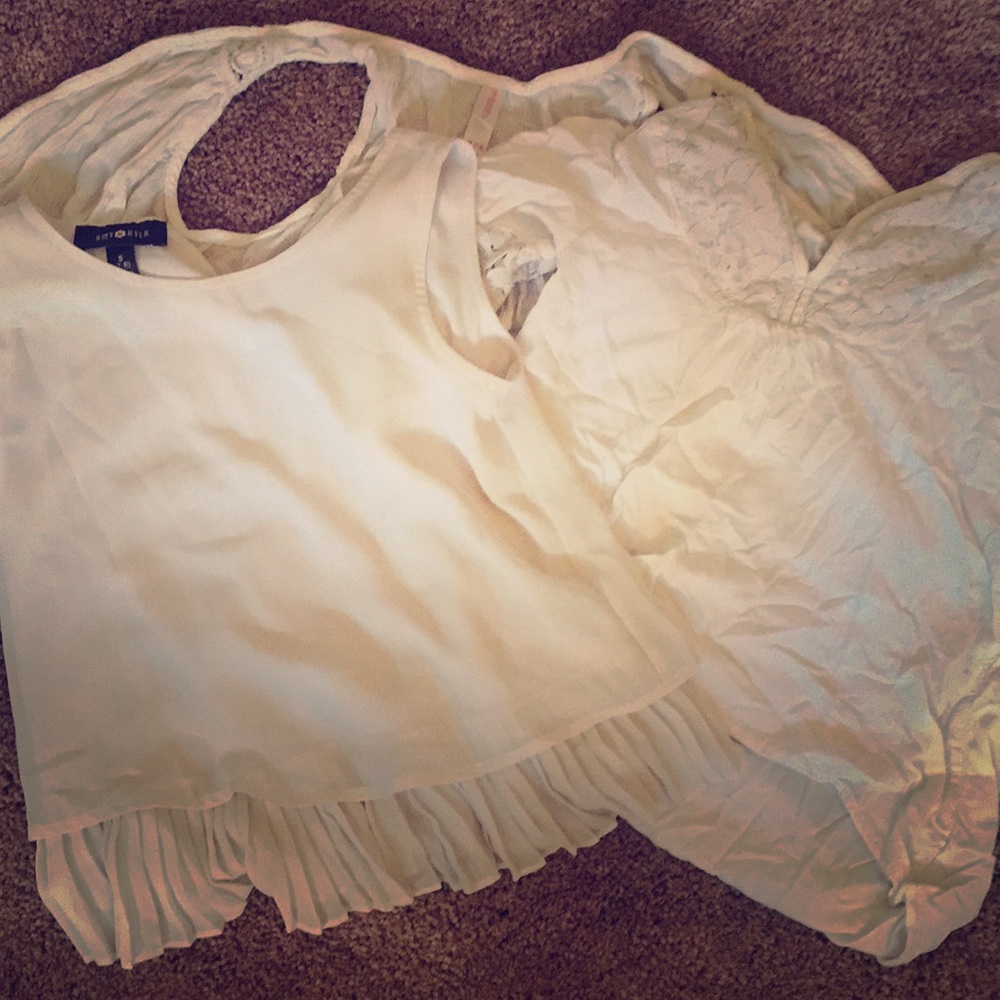 Little girls off white and white